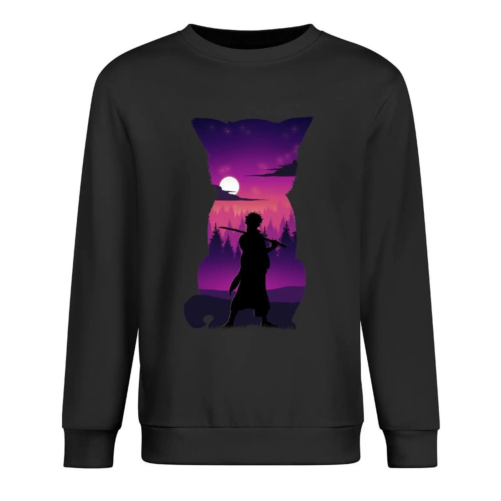

Gintoki Silhouette Pullover autumn clothes for men anime clothing graphic t shirts men winter man sweatshirt