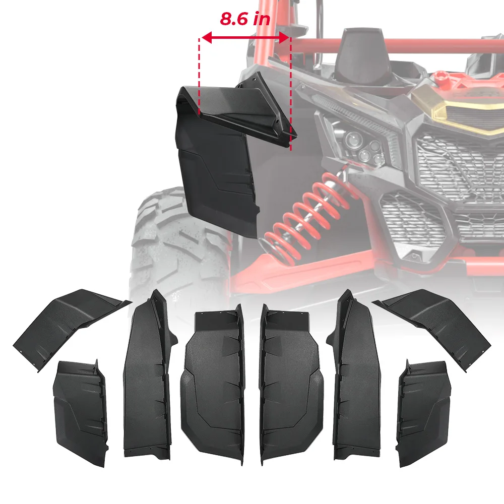 

8.9" Wider Super Extended Fender Flares For Can-am Maverick X3 Max R RR 4x4 XMR XDS XRC XRS DS Turbo 900 Maverick 1000 2017-2025