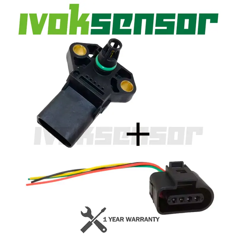 0281002401 038906051C Bar MAP Sensörü Emme Hava Takviye Basıncı Basınç Sensörü VW Beetle Golf Jetta Passat Touareg Tiguan CC 1.9