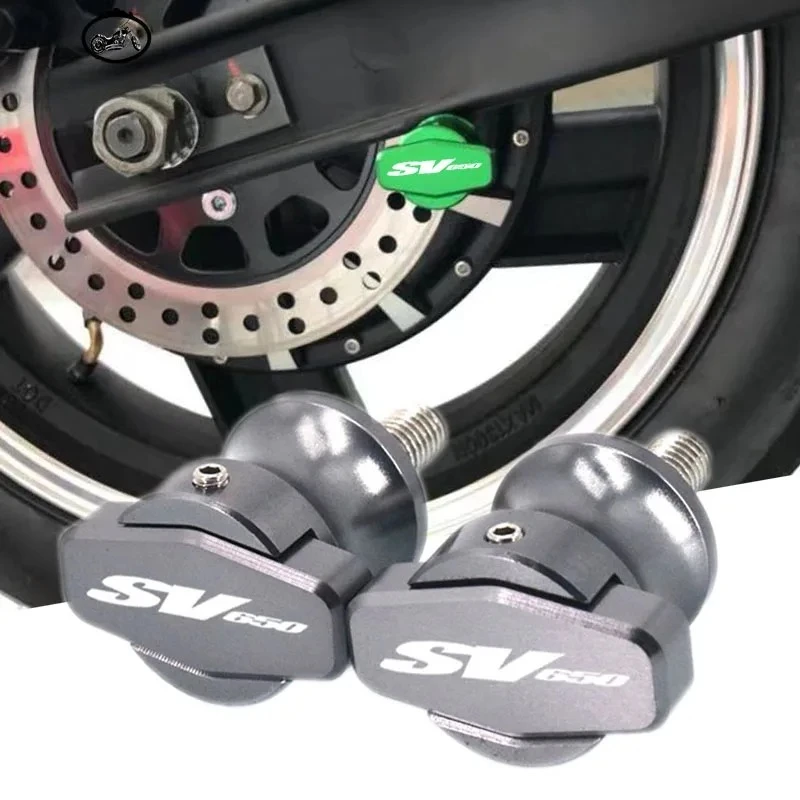 

For SV650 SV650S SV 650 650 1000 SV1000 Motorcycle CNC M8 Swingarm Sliders Spools Paddock Stand Bobbins