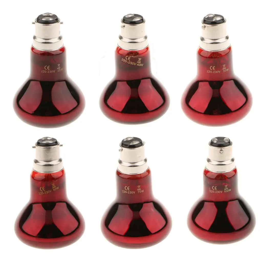 Glass Heat Emitter UVA Night Light Reptile Heat Lamp Bulb for Turtle Lizard Snake Terrarium Heating Needs