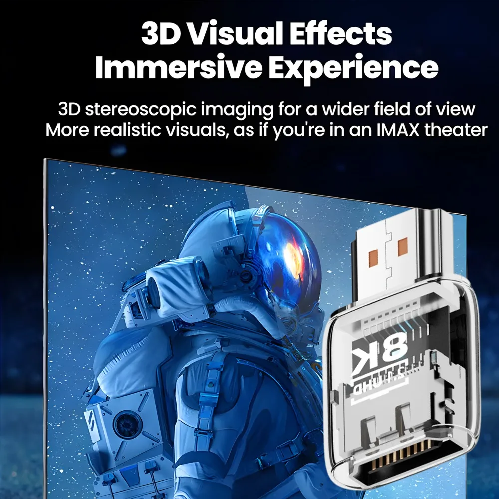 الترا HD 8K HDMI متوافق موسع أنثى إلى ذكر موصل 8K60hz Displayport تمديد محول لعرض شاشة PS4 HDTV #4