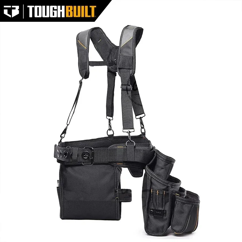 ToughBuilt Pro Carpenter Suspension Rig with Pockets Heavy Duty Deluxe Premium Quality, Durable - Adjustable Size (TB-302-6๏ผ