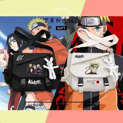 Cartoon Naruto shoulder backpack Naruto surrounding class bag students Messenger school bag boys tutoring bag anime send badge