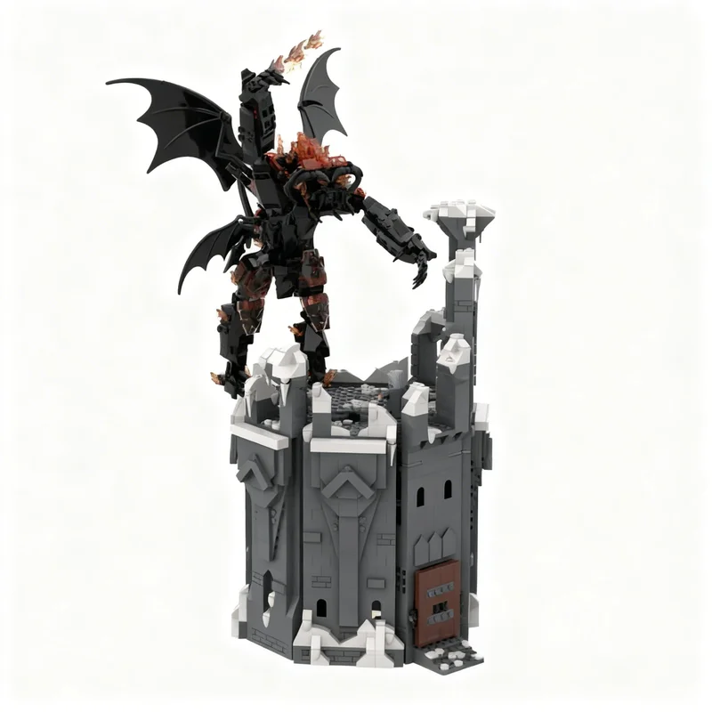 2603 piezas MOC El Hobbit: El Señor de los Anillos, Torre de Durin, Bloques de Construcción, Modelo para Armar, Regalo de Cumpleaños, Juguetes de Construcción DIY para Navidad