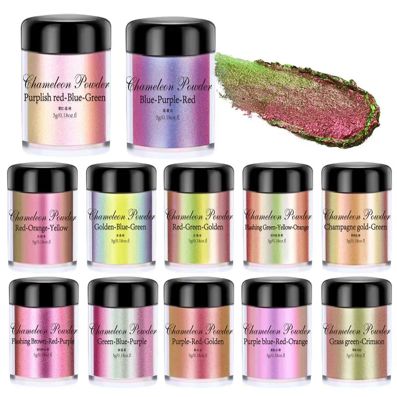 5g Chamäleon Glitter Pulver holo graphische Chamäleon Perle Chrom Pulver DIY bunte Spiegel Chamäleon Pulver