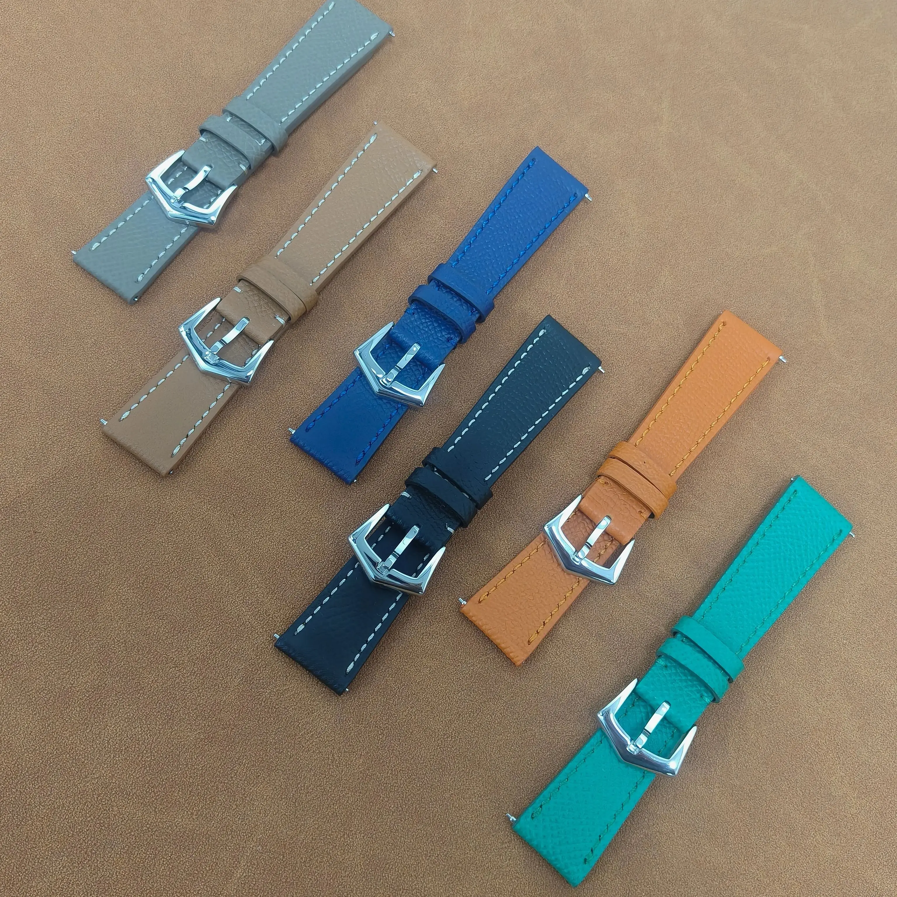 حقيقية إبسوم الجلود حزام ساعة مقاوم للماء 18 مللي متر 19 مللي متر 20 مللي متر 21 مللي متر 22 مللي متر ل Smartwatch مع 316L الفولاذ المقاوم للصدأ مشبك