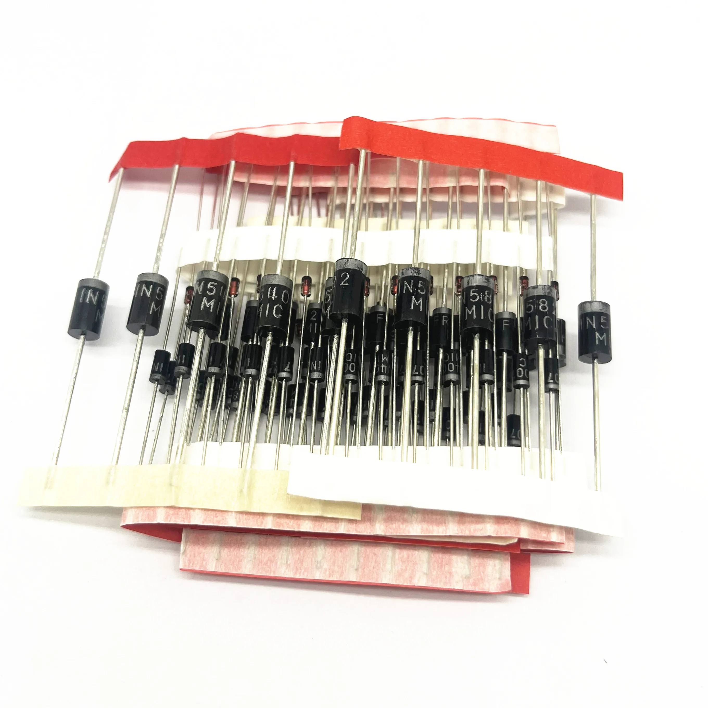 고속 스위칭 쇼트 키 다이오드 키트 세트 1n4148 1n4007 1n5819 1n5399 1n5408 1n5822 fr107 fr207, 8 값 = 100 pcs, 전자 부품
