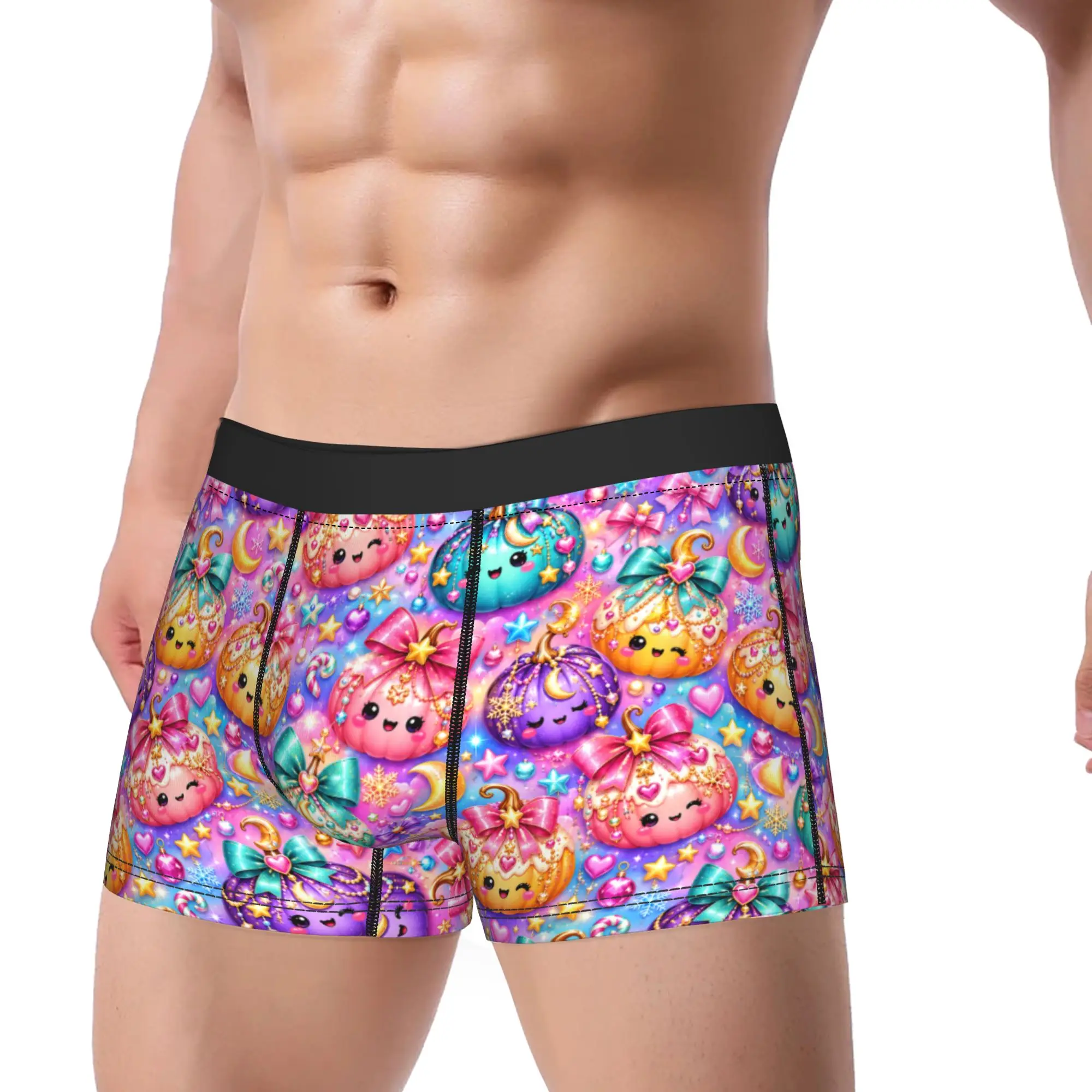 Halloween Pumpkin Bowknot Shorts Briefs  Underwear High Quality Man Comfortable Boxershorts Custom Large Size Panties