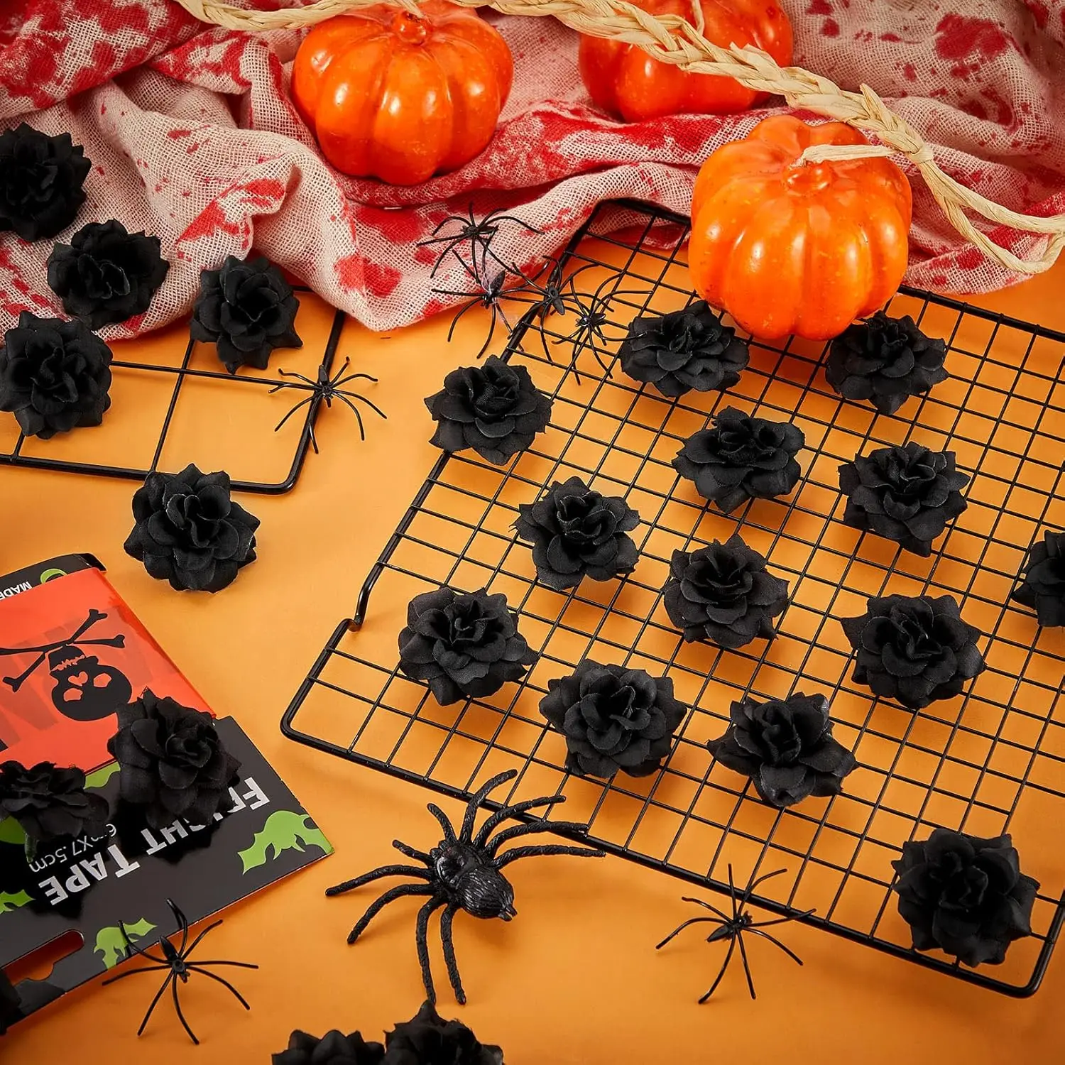 50/100 Stück Künstliche Blumen Seidenrosen für Halloween, Festivals, Hochzeiten, Brautsträuße, Heimdekoration, DIY-Geschenke, Kränze, Garten – Detail 8