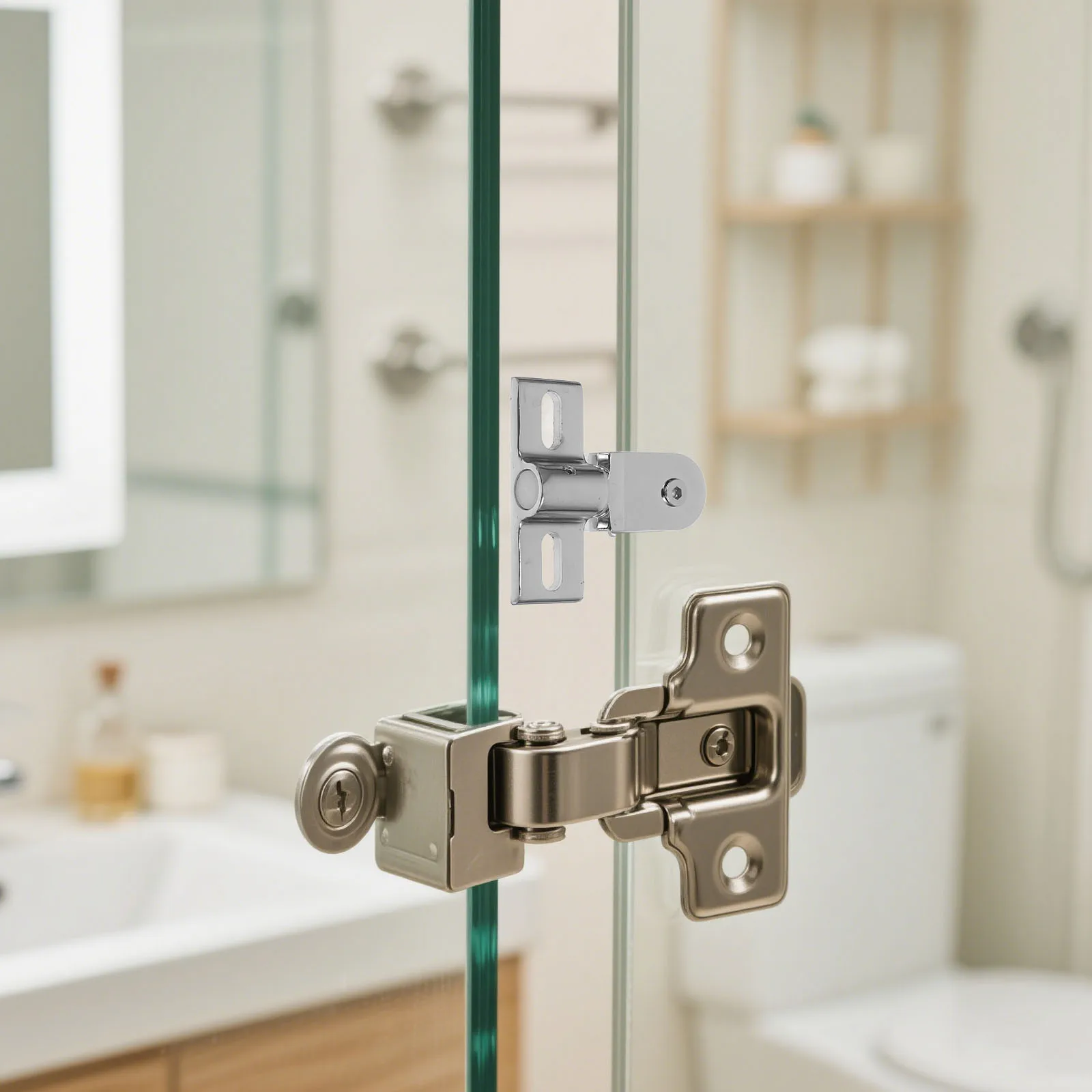 

1 Set Of Shower Door Pivot Hinges Heavy Duty Glass Door Hinge Replacement For Bathroom Cabinet Glass Doors Zinc Alloy Hardware