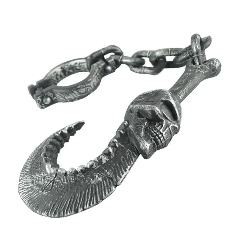 Halloween Festival Decorative Set Chain Hook Hammer Simulation Plastic Lock Weapons and Armor Cos Prisoner Props