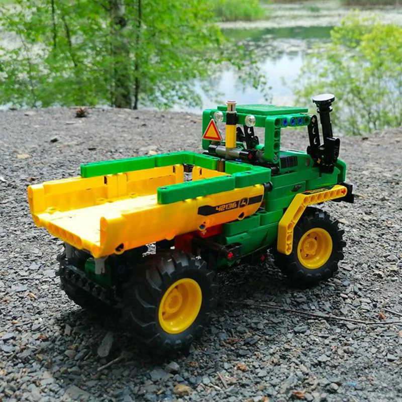 377PCS  Dump Truck Model Building block 1:15 Scale Hydraulic Lift System Modular Gear Design Advanced Engineering Build