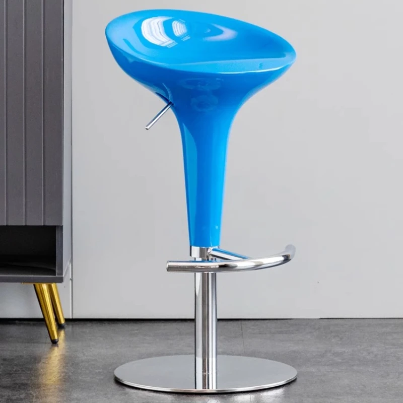 Silla de Bar sencilla y moderna para el hogar, silla de barra de elevación de acero inoxidable, cómoda y ergonómica, muebles de escritorio