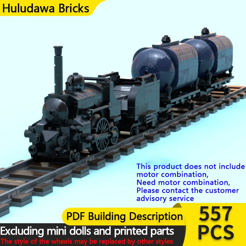 

Конструктор City Car Model MOC: Модульный паровоз на железной дороге, развивающая игрушка для детей, подарок на праздник, набор для сборки