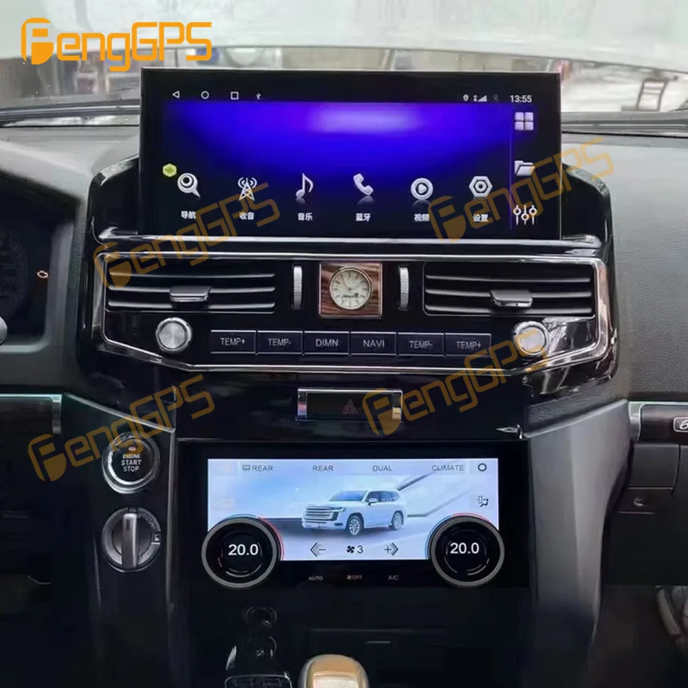 شاشة تكييف الهواء الأمامية لتويوتا لاند كروزر 2008-2015 لوحة التيار المتناوب التحكم في المناخ LCD HD شاشة تعمل باللمس اكسسوارات السيارات