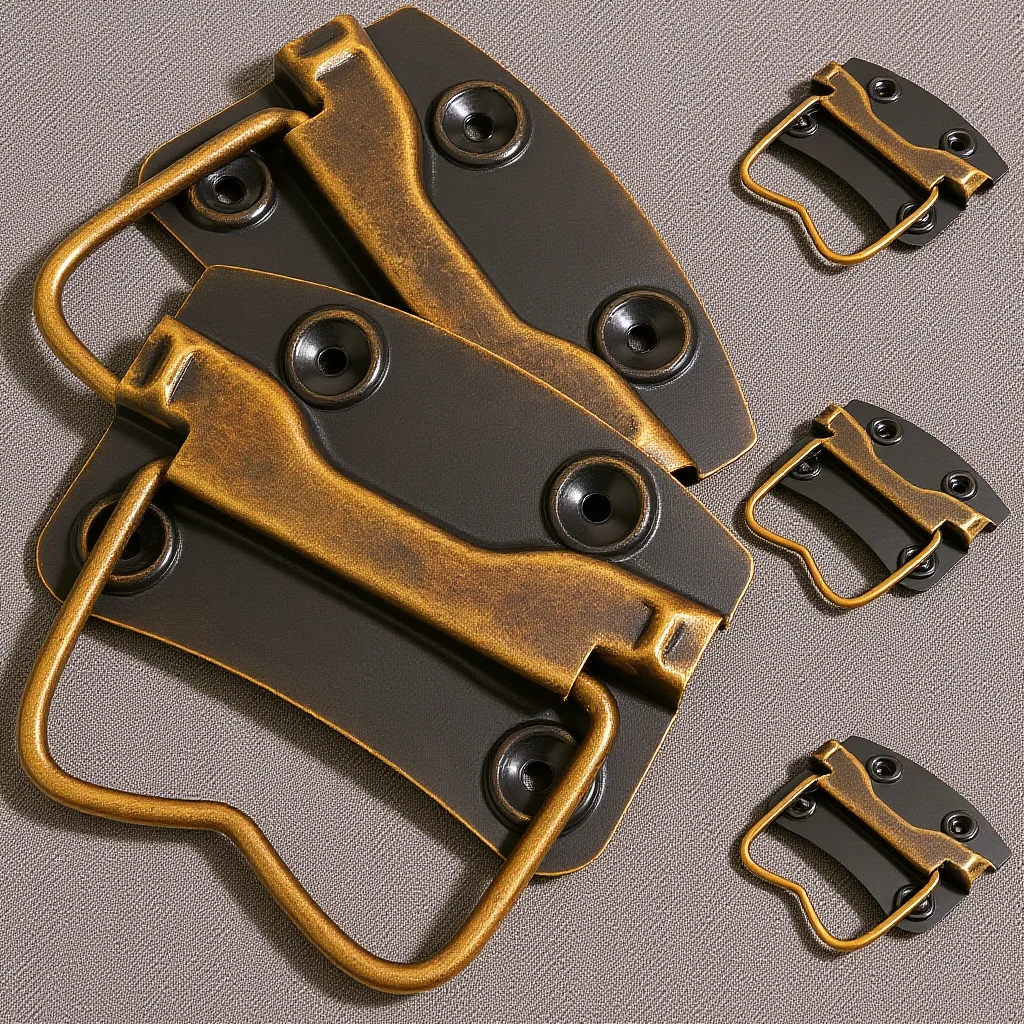 

5 pcs Vintage Box Handle Wooden Chest Lifting Pull Durable Iron Craft For Wooden Case Cabinet Trunk Storage Organizer Hardware