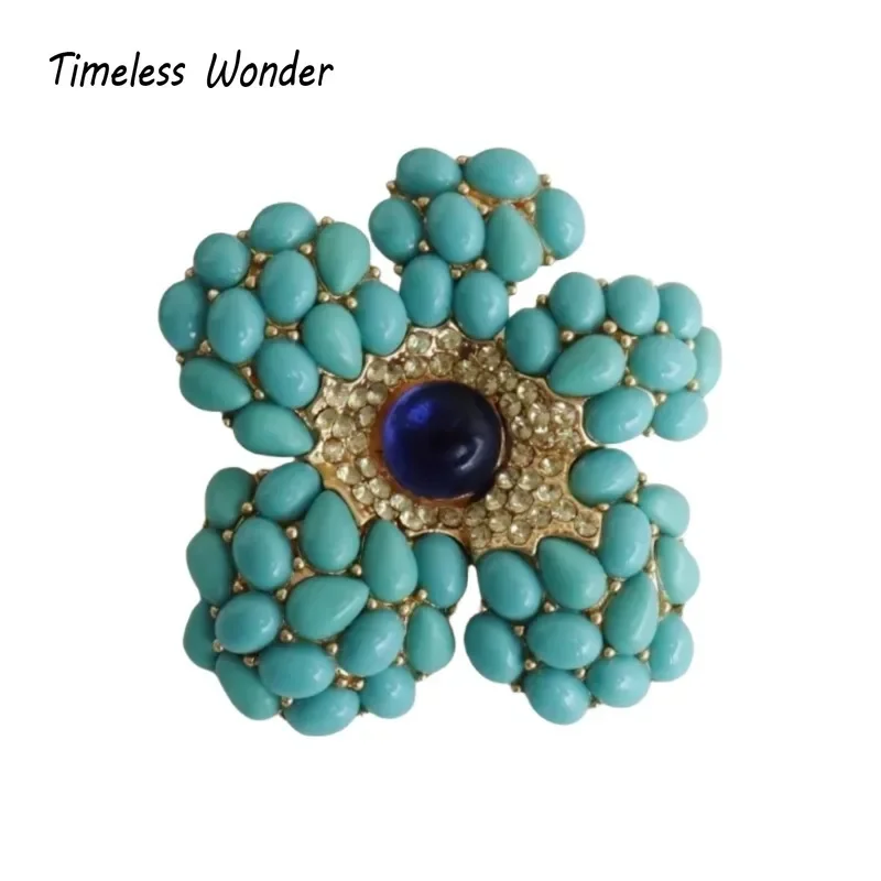 

Timeless Wonder Fancy Zircon Stone floral Brooch Pins for Women Designer Jewelry for Gown Sweater Luxury Rare Medieval set 5386