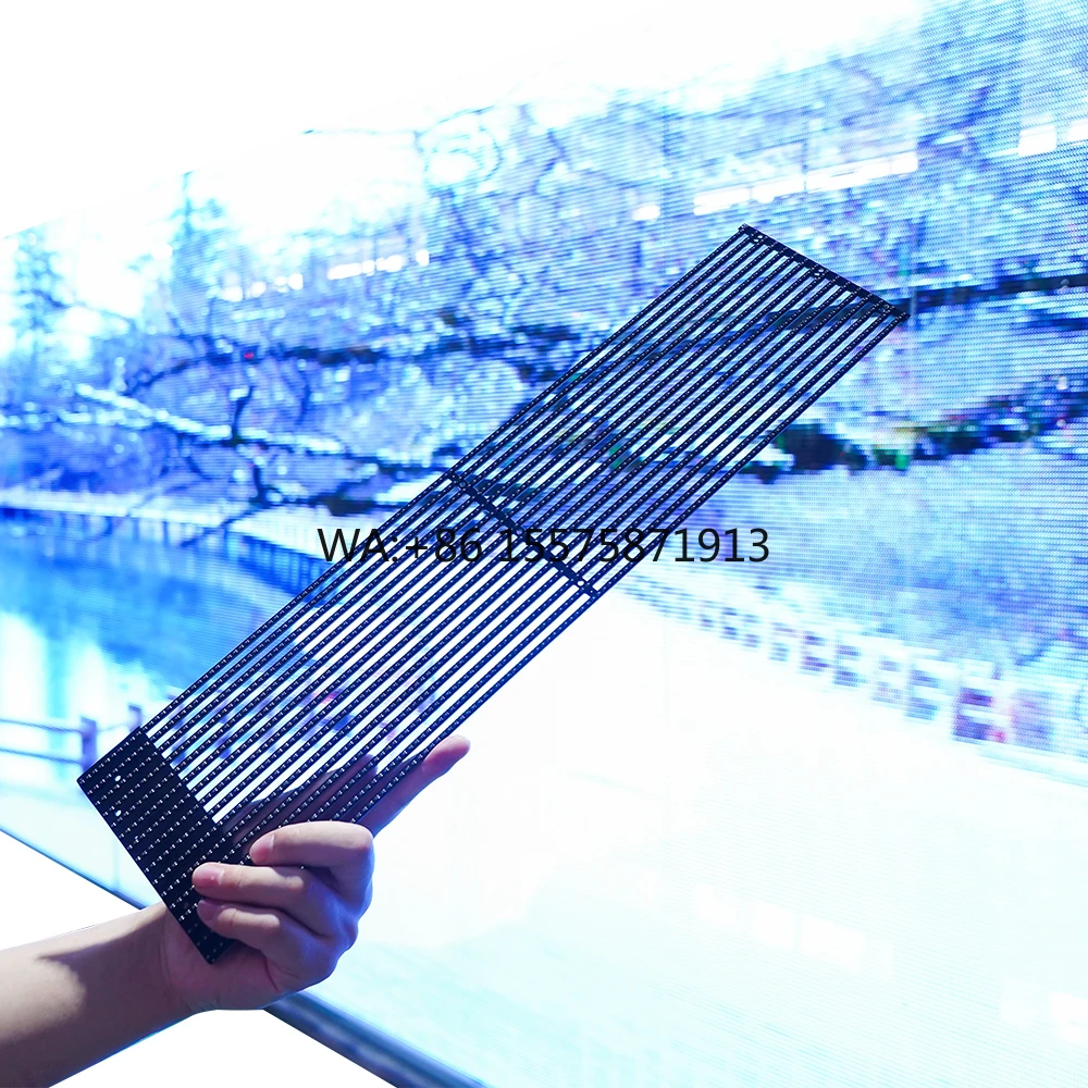 Led  Customizable Indoor and Outdoor Glass  Transparent Display ScreensThin Film Display ScreensTransparent Panel  Strip Displa