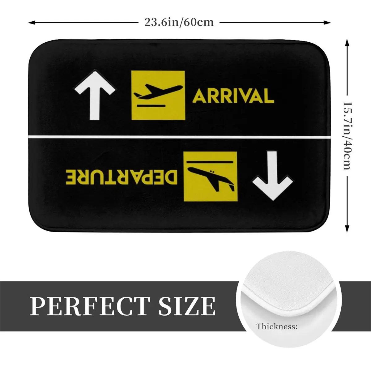 Arrivals Departures Doormat Non-slip Super Absorbent Bath Mats Home Entrance Rugs Kitchen Living Room Carpet Hallway Footpad