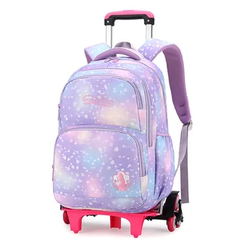 Koko gato dos desenhos animados 3d crianças escola trole saco beleza deus sacos meninas bookbag escola trole saco para adolescentes menina estudante saco