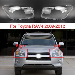 Car Headlight Cover For Toyota RAV4 2009 2010 2011 2012 Left/Right Glass Headlamp Lens Cover Clear Lampshade Car Accessories