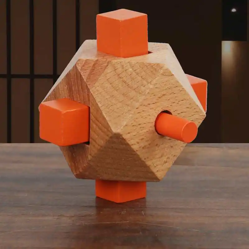 Rompecabezas de madera para adultos y niños, juegos de desafío de la mente imposible, prueba de inteligencia y lógica, juguetes educativos de desmontaje