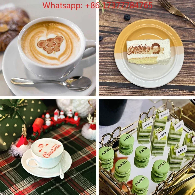 For Cafes Handheld  Printpen Coffee Latte Inkjet Printer 26*1000 MM DIY Printing With Auxiliary Ruler