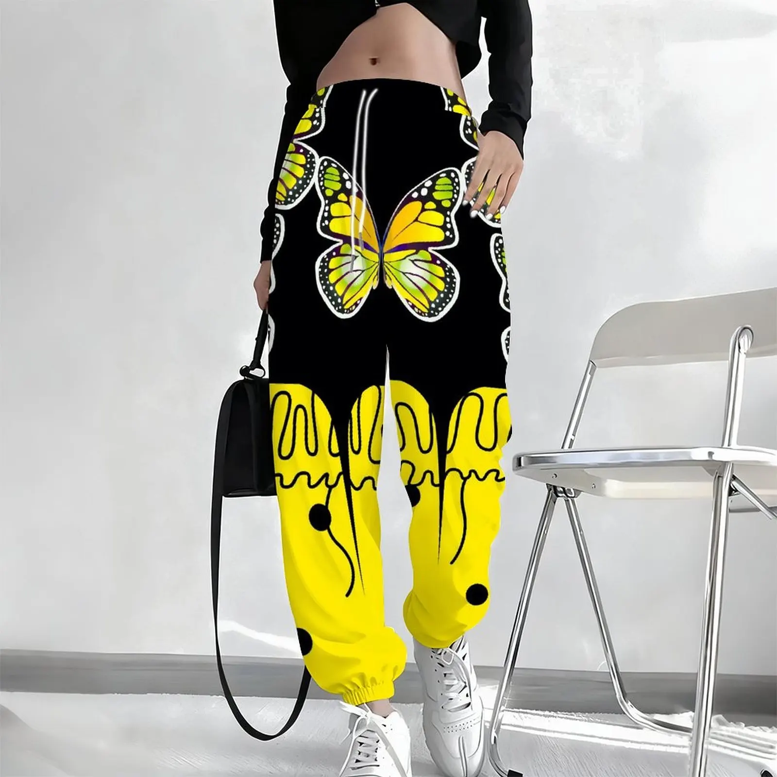 Autumn Women's Casual Sportswear Pants Winter Printed Drawstring Jogging Pants Pocket Yoga Pants Fashion Trousers