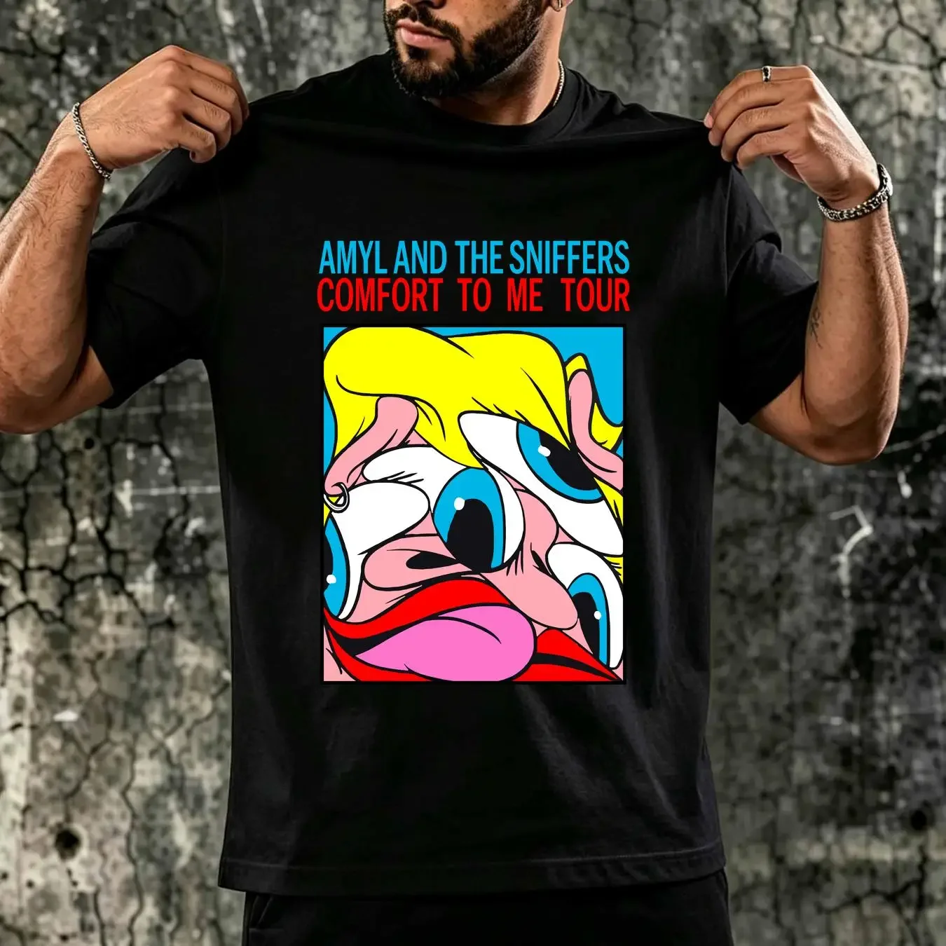 washed T Shirt Limited New Popular Amyl and the Sniffers Comfort to Me Australia S 4XL long or short sleeves vintage Washed