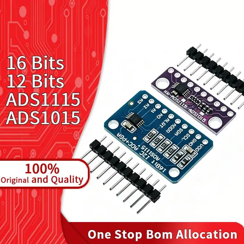 ADS1015 ADS1115 16 Bit 12 Bit I2C Sensor ADC Module 4 Channel Analog To Digital Converter PGA For Arduino DIY  Amplifier Chip