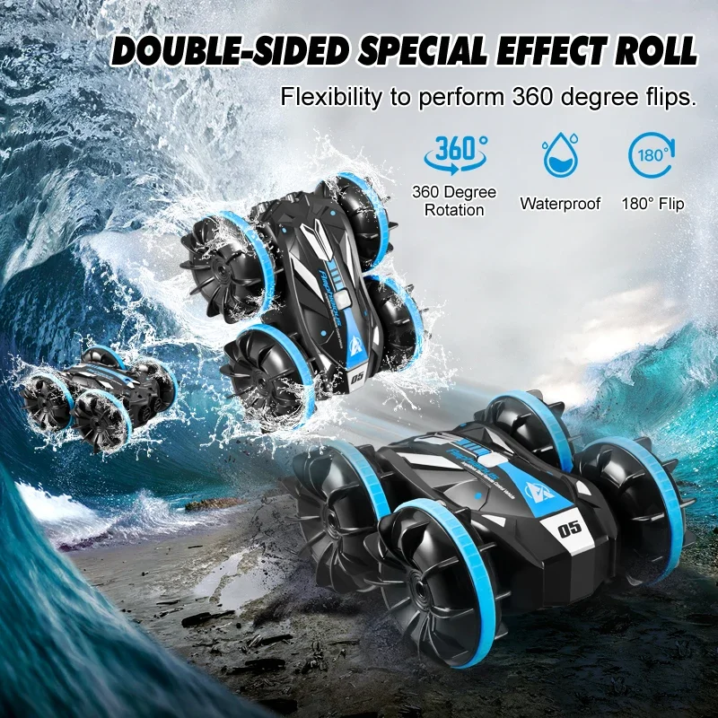 New Tracked Armored Remote Control Tank Climbing Boys and Girls Toy with Lights Stunt Tumbling Remote Control Car Easy To Carry