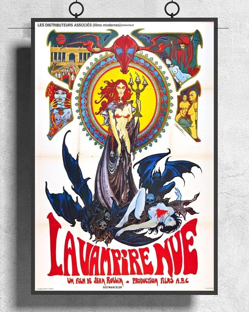 L148 La Vampire Nue Movie (1970) Horror Silk Fabric Poster Art Decor Indoor Painting Gift