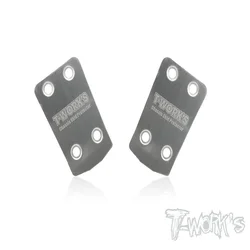 Original T works TO-220-K Stainless Steel Rear Chassis Skid Protector ( Kyosho MP9/MP9e EVO/MP10/MP10E ) 2pcs. Rc part