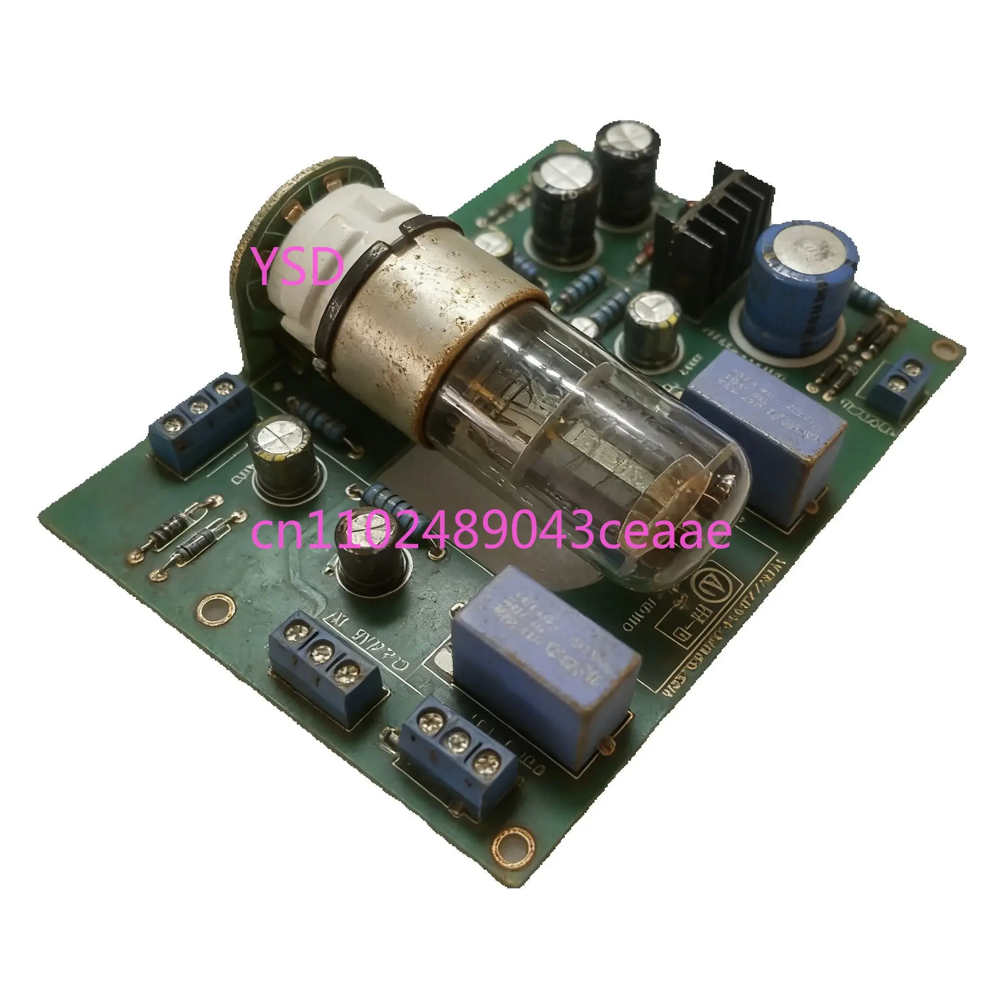 Horizontal Single Tube Preamp Finished Board, 6N8P 6SN7 6H8C Vacuum Tube Audio Preamplifier Circuit Board