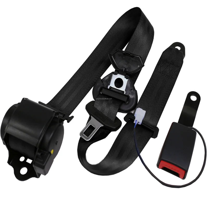 Blue Strap Seat Belt Alarm System 3 Point Car Seatbelt  Auto Seat Belt Sensor