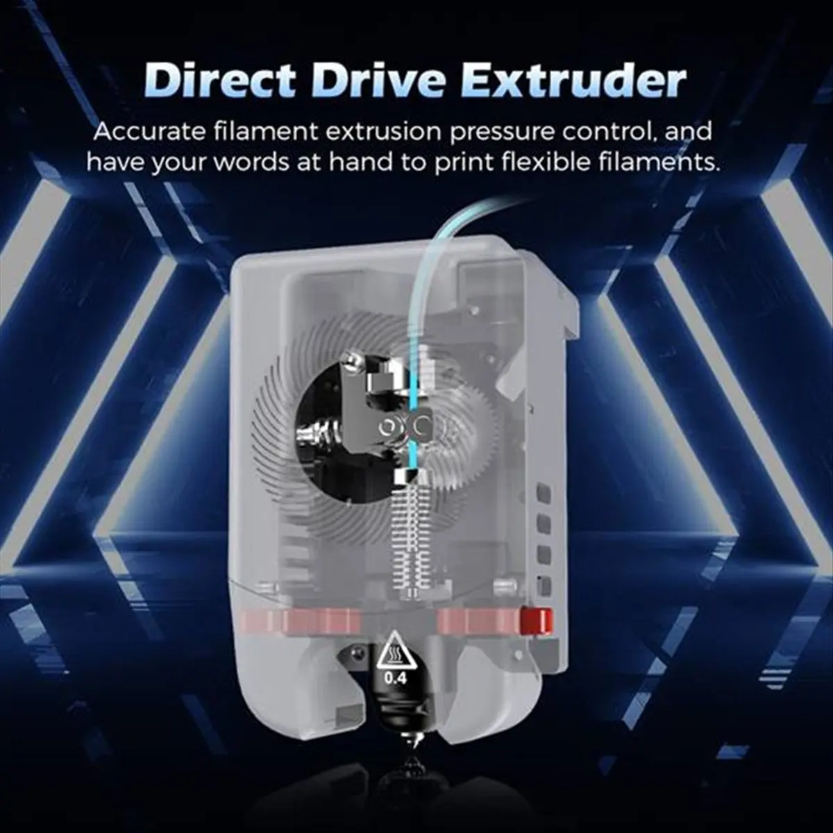 SWXF 3D Printer Extruder Assembly for AD5X Direct Drive Extruder Kit with 0.4mm Copper Nozzle Assembly