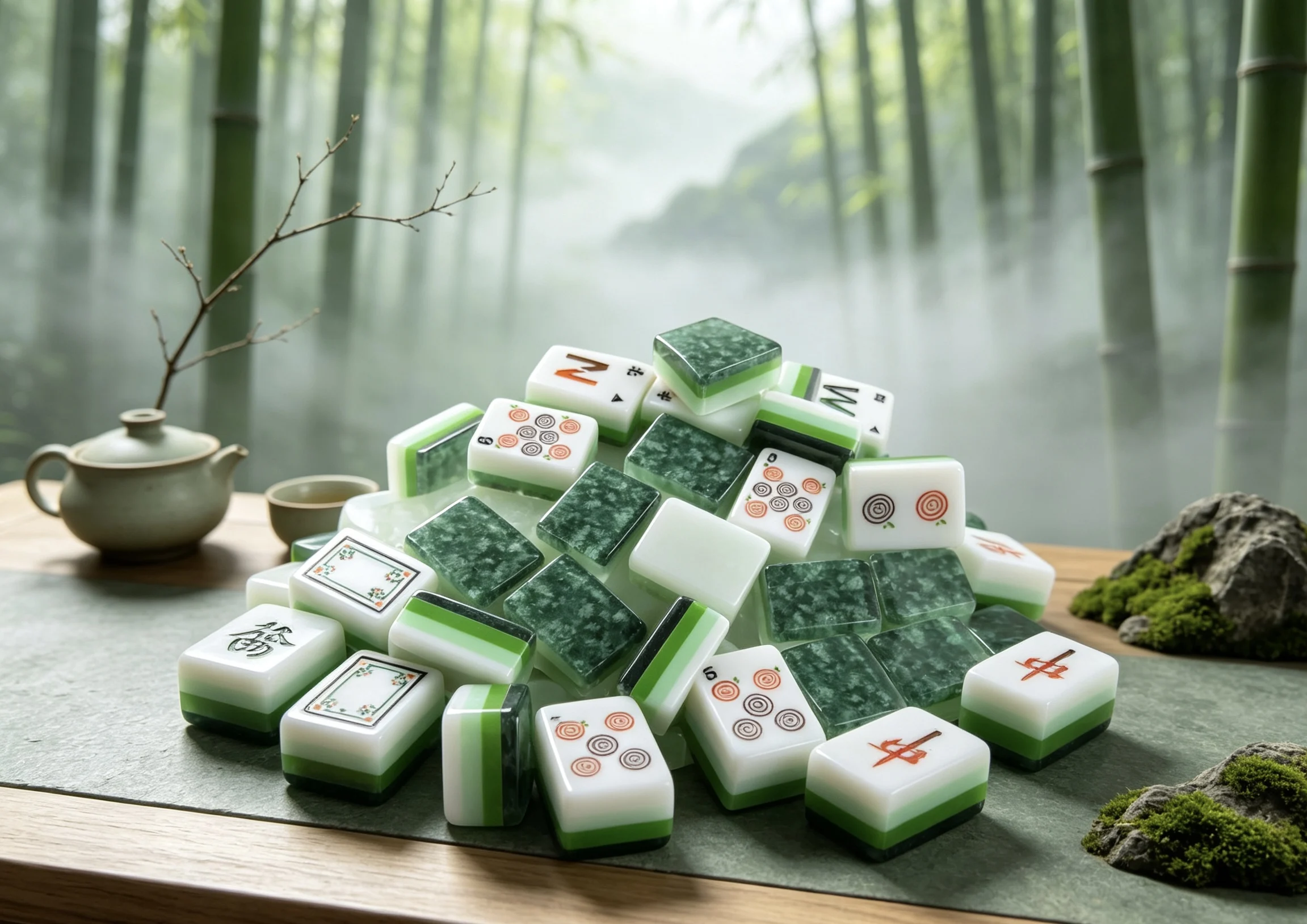 Wizard of Oz Themed Eco-Friendly Luxury Mahjong Set, Enchanted Forest Style Acrylic Tiles, Storage Box, Party Game Accessories