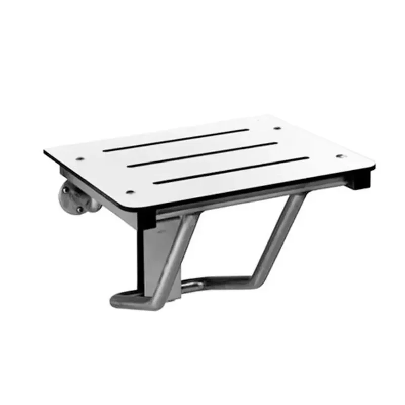 Wall Mounted Folding Shower Seat White Durable Bathroom Chair for Elderly Safety Bathtub Bench Foldable Wall Hanging Stool