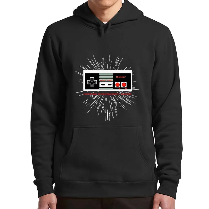 

100% Cotton Geek Nintendo Winter Hoodies Video Game Essential Unisex Fleece Sweatshirt Winter Warm Clothing