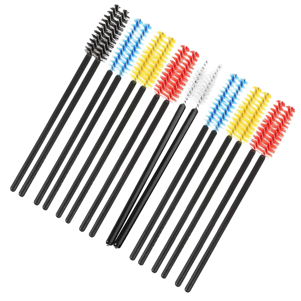 

100pcs Feeder Brush Black Rod White Blue Yellow Red Each Durable Plastic Bristles Smooth Use Cleaning Supplies Trough