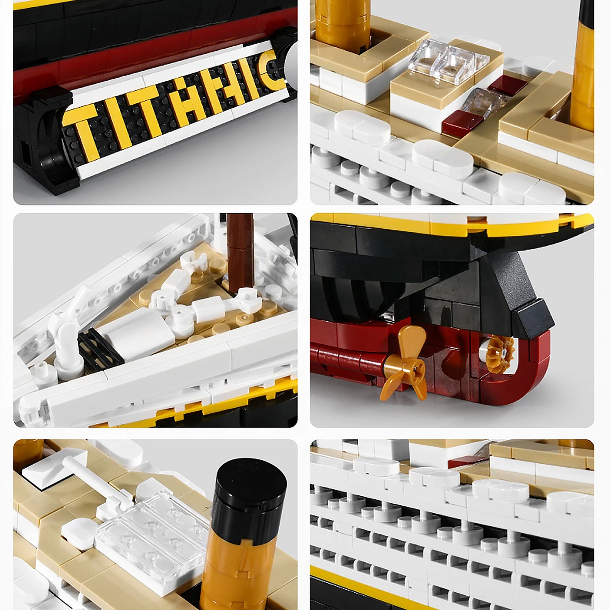 Grande kit de bloco de construção de modelo titanic, 1333 peças adultos desafiando enorme modelo de navio de cruzeiro titanic conjunto de brinquedos para crianças