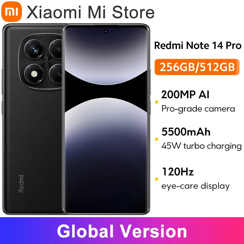 الإصدار العالمي من Xiaomi Redmi Note 13 Pro 4G MediaTek Helio G99-Ultra 67W Turbo Charging 6.67 "AMOLED عرض 200MP OIS كاميرا NFC