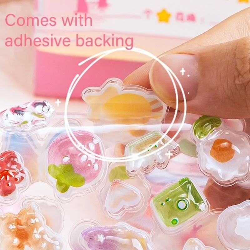 HX6A Cartoon 3D Stickers for Laptops Phone Cover Water Bottle Skateboards Decoration