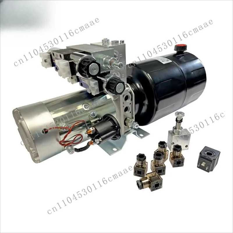 Hydraulic power unit of new snowblower 12V DC double acting 8 quart plastic fuel tank 2900 PSI