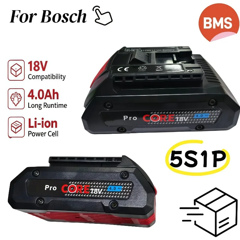 4000mAh 18V Li-ion 21700 Pro Core Battery Pack Replacement Compatible BAT609 BAT618 Cordless Power Tool Spare Battery