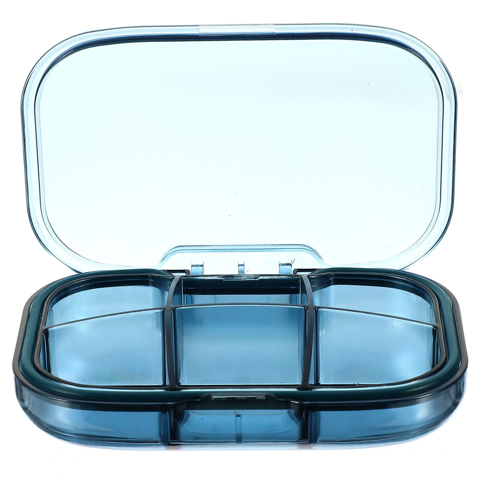 6-Grid Travel Pills Case Food Grade Ps Silicone Portable Sealed Moisture Proof Dustproof Small Lightweight Medicine Storage