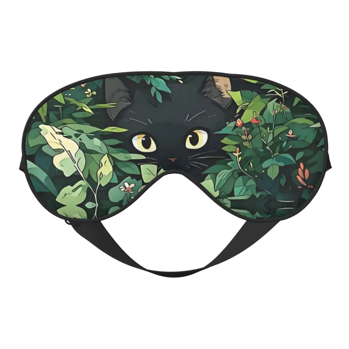 

Black Cat Creative Eye Patches Starry Night Cartoon Animal Blindfolds Men Women Travel Sleep Eye Masks Lunch Break Eye Covers