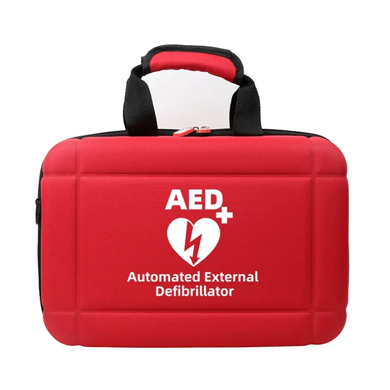 Tas Penyimpanan AED Portabel Wadah Defibrillator Tas Pertolongan Pertama Kit Darurat Perlindungan Kesehatan untuk Berkemah Mendaki Perjalanan