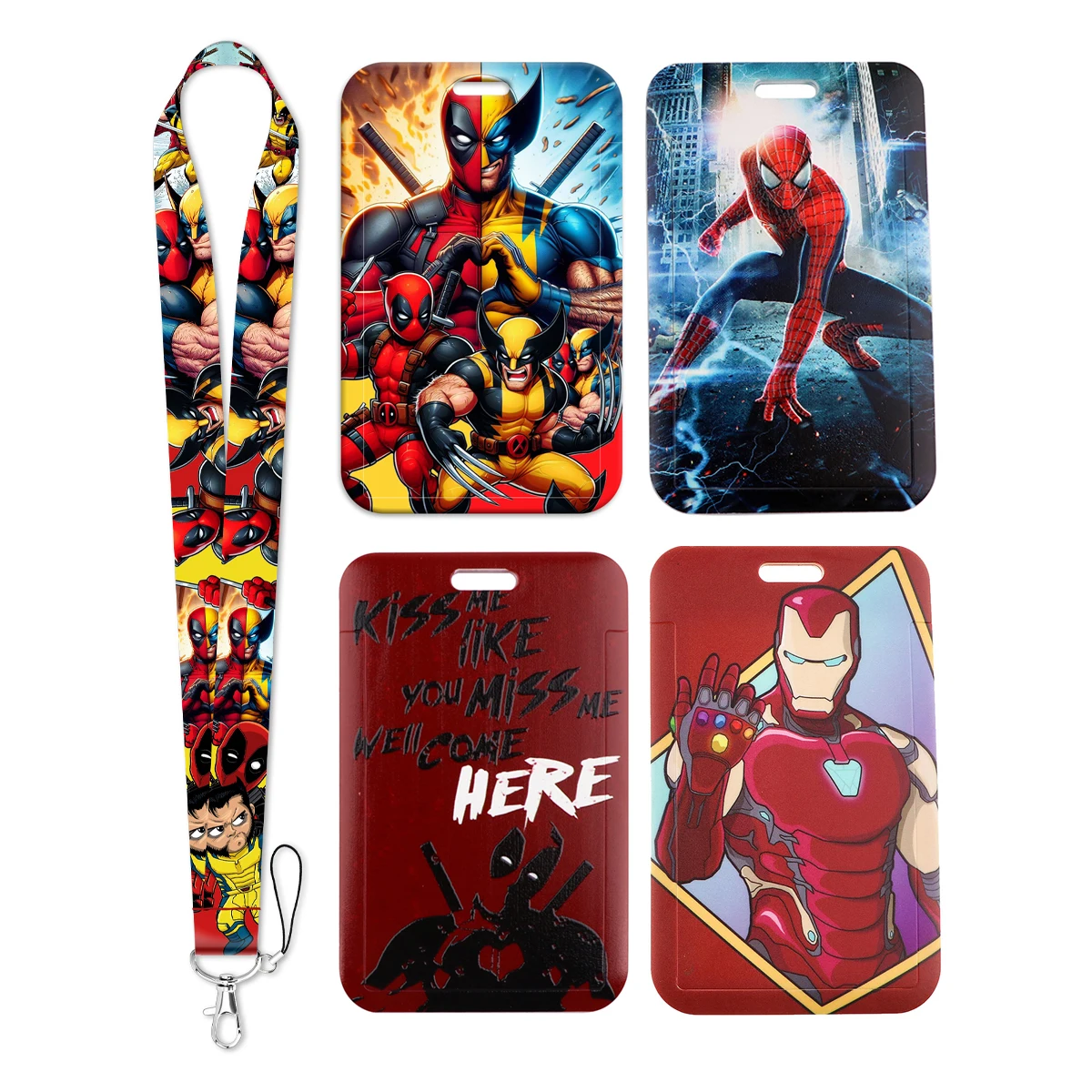 Cool Stuff Card Holder Movie Hero Lanyard For Keys Keychain Boy Bus Card Case Neck Strap Phone Straps Keyrings Accessories Gifts